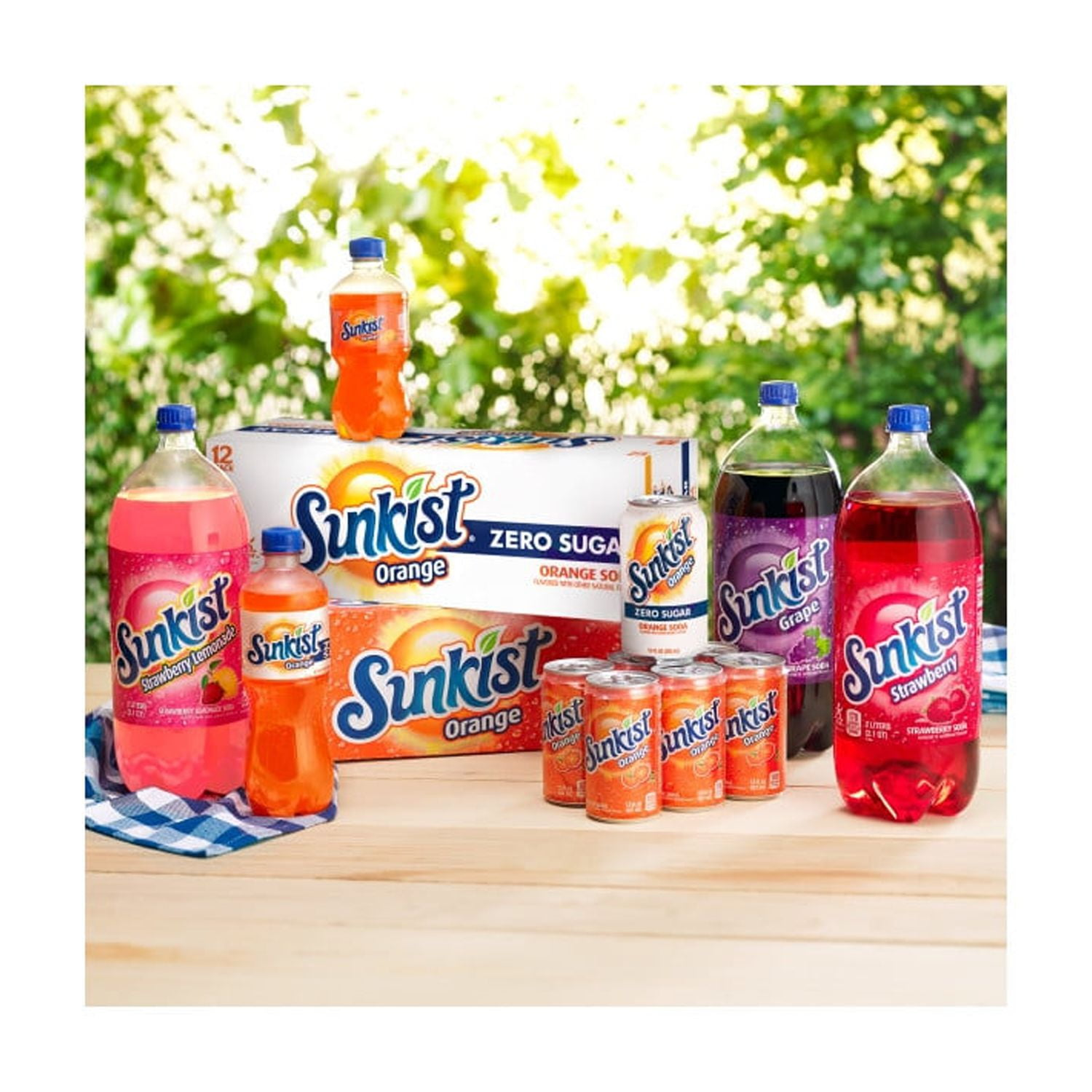 Sunkist Strawberry Orange Soda Pop, 12 fl oz, 12 Pack Cans