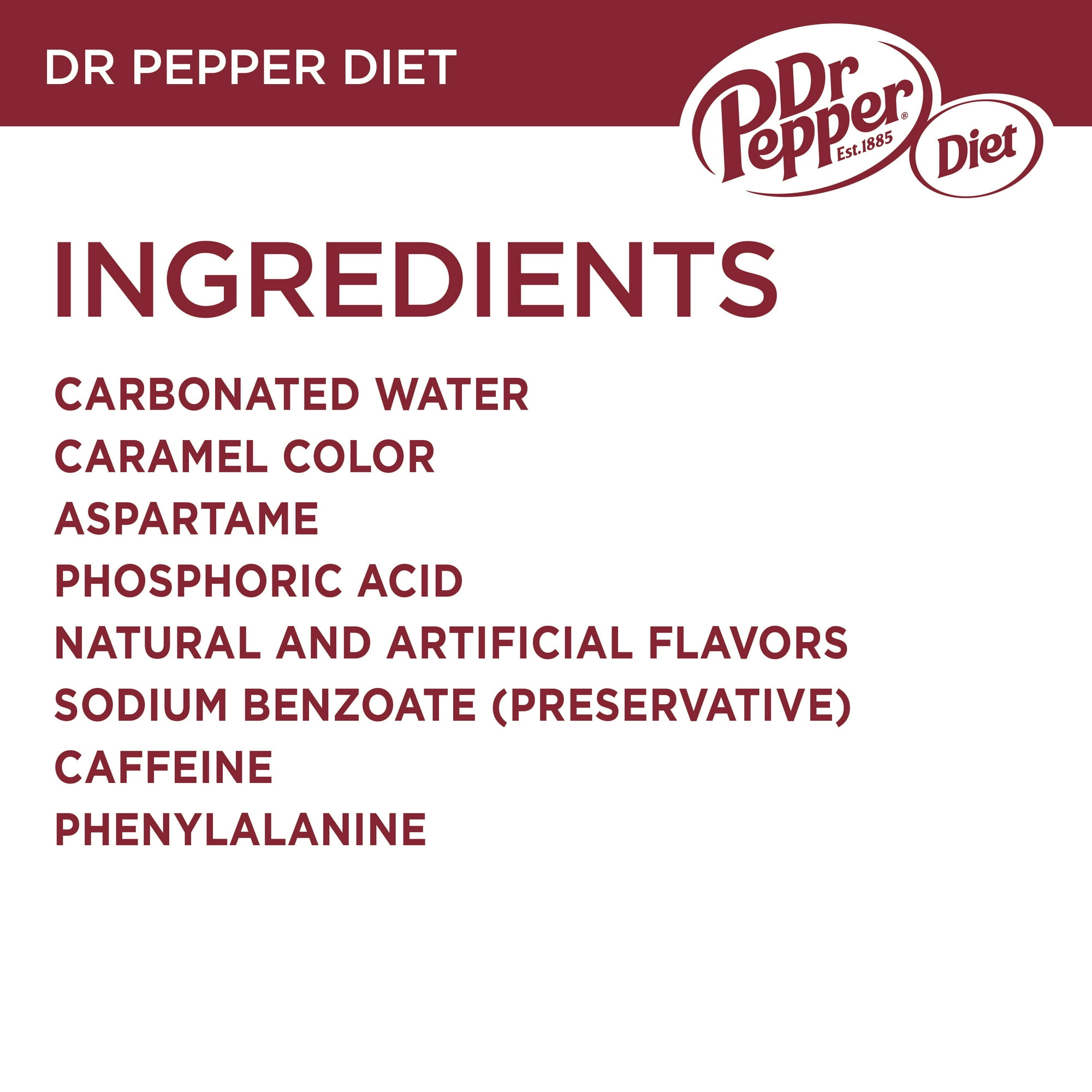 Diet Dr Pepper Soda Pop, 12 fl oz, 12 Pack Cans