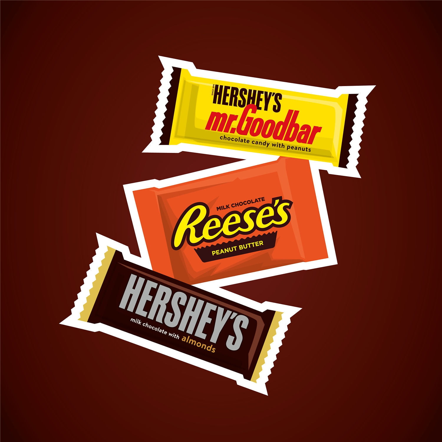 Hershey's, Nut Lover's Snack Size Assortment Chocolate, 31.5 Oz.