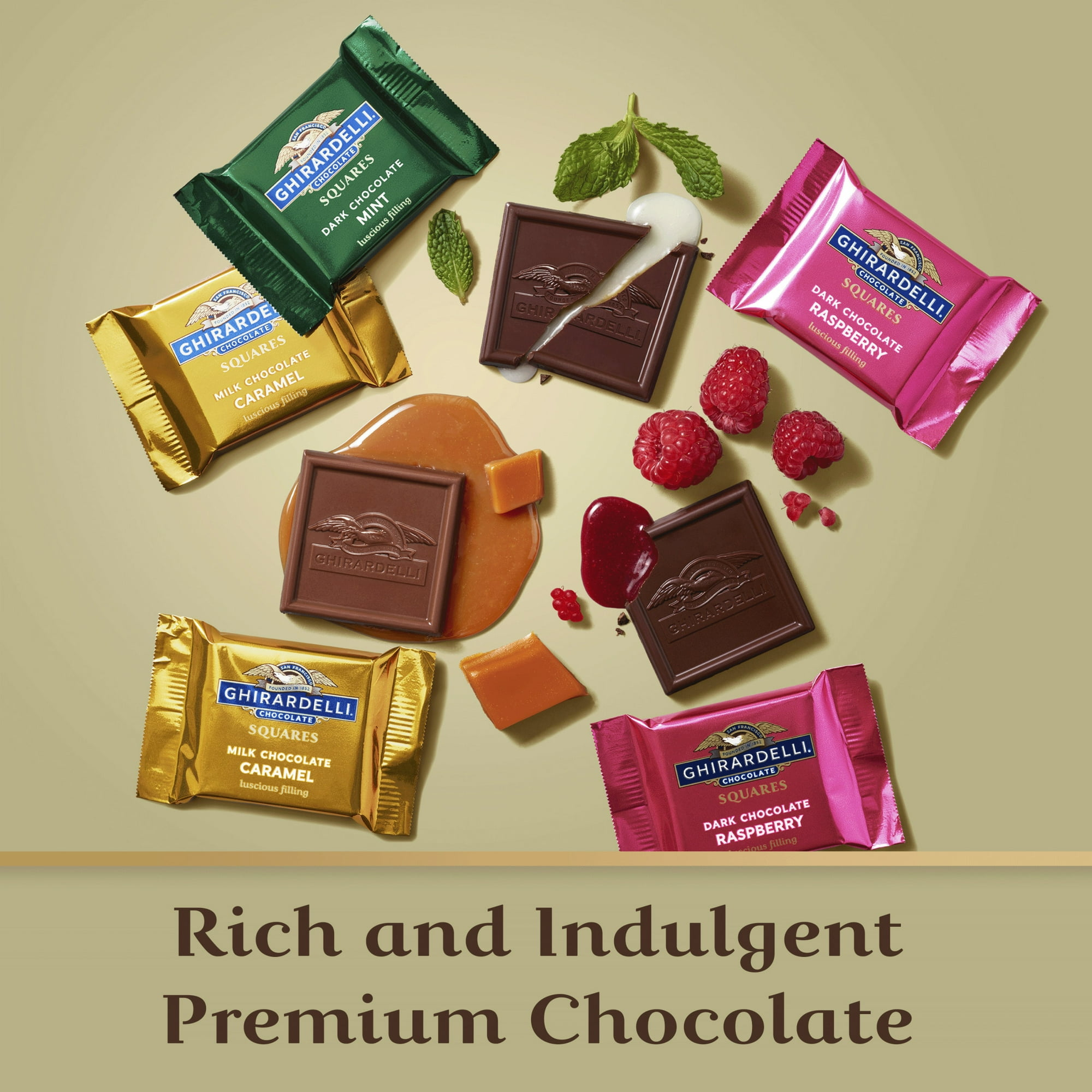 GHIRARDELLI Premium Assorted Chocolate Squares, Chocolate Assortment, 15.77 oz Bag