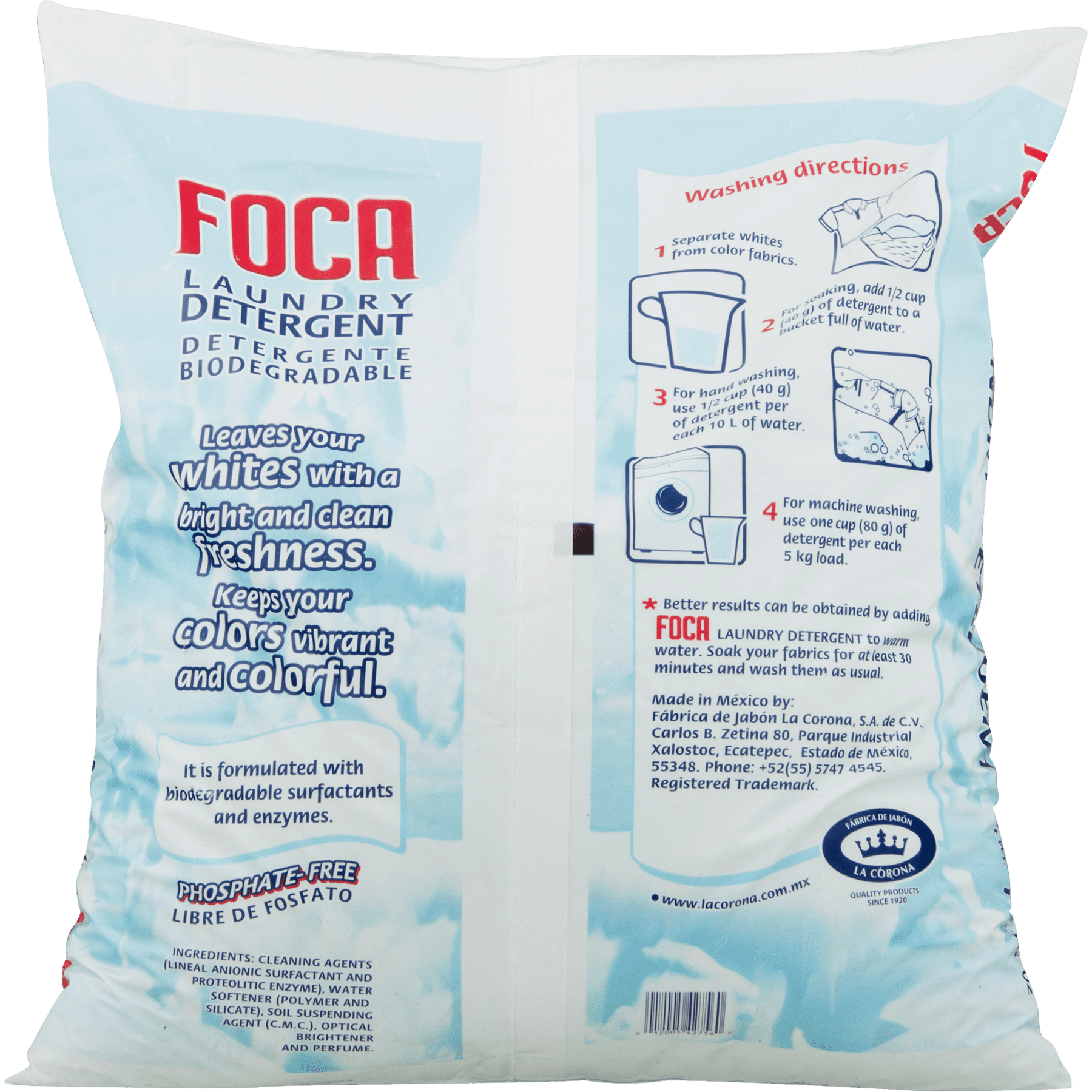 Foca Phosphate Free Laundry Detergent, 176.36 oz