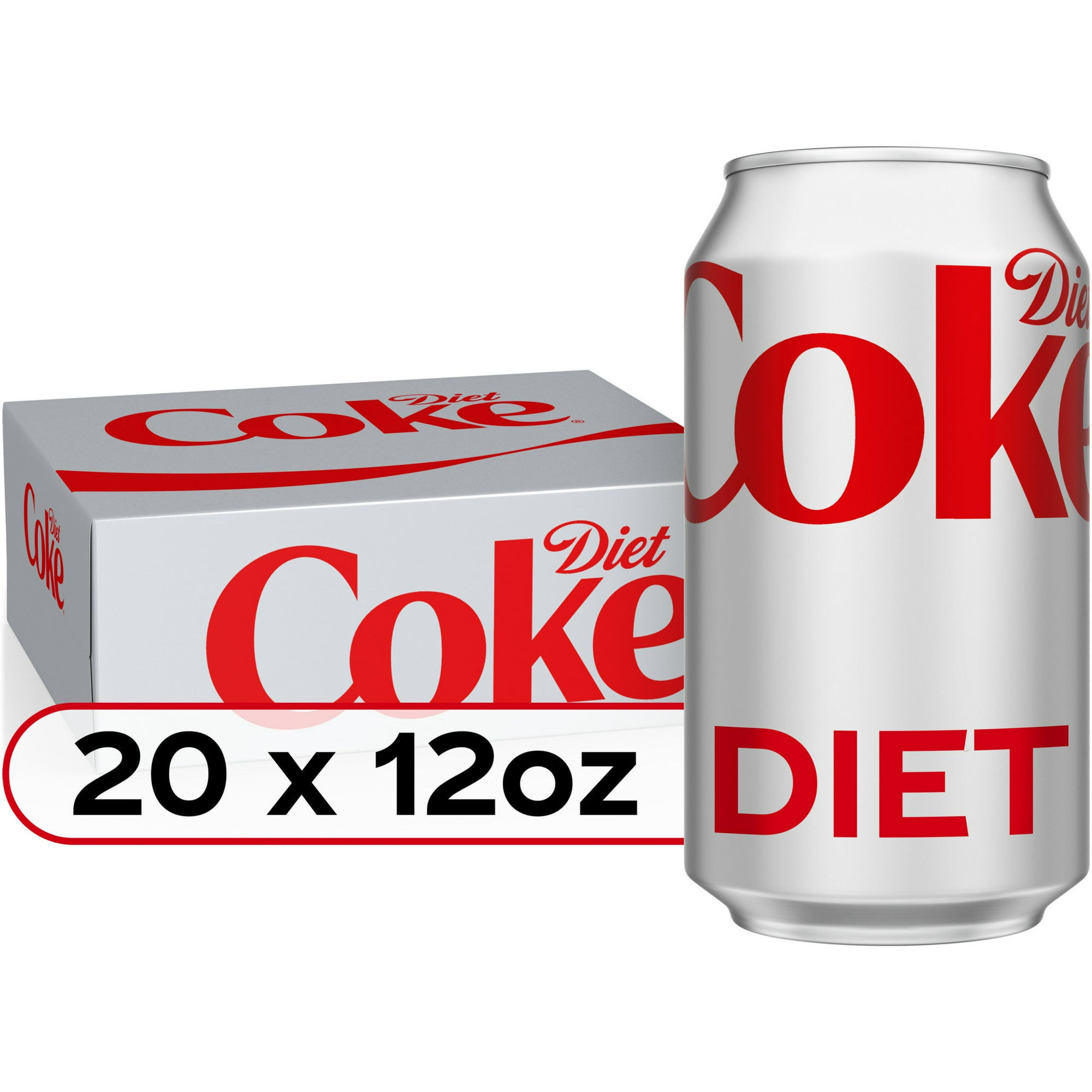 Diet Coke Diet Cola Soda Pop, 12 fl oz Cans, 20 Pack