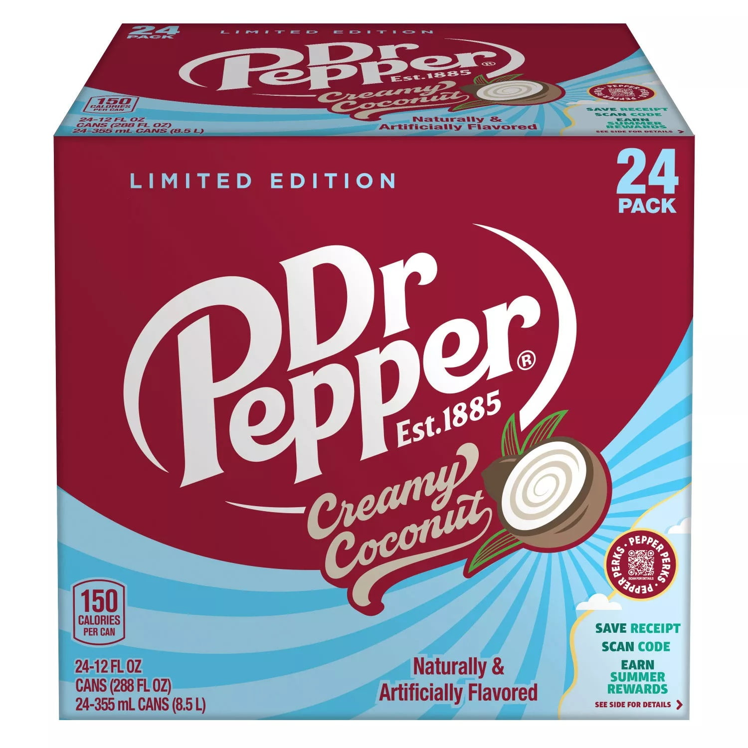 Dr Pepper Creamy Coconut, 12 Fluid Ounce (Pack of 24)